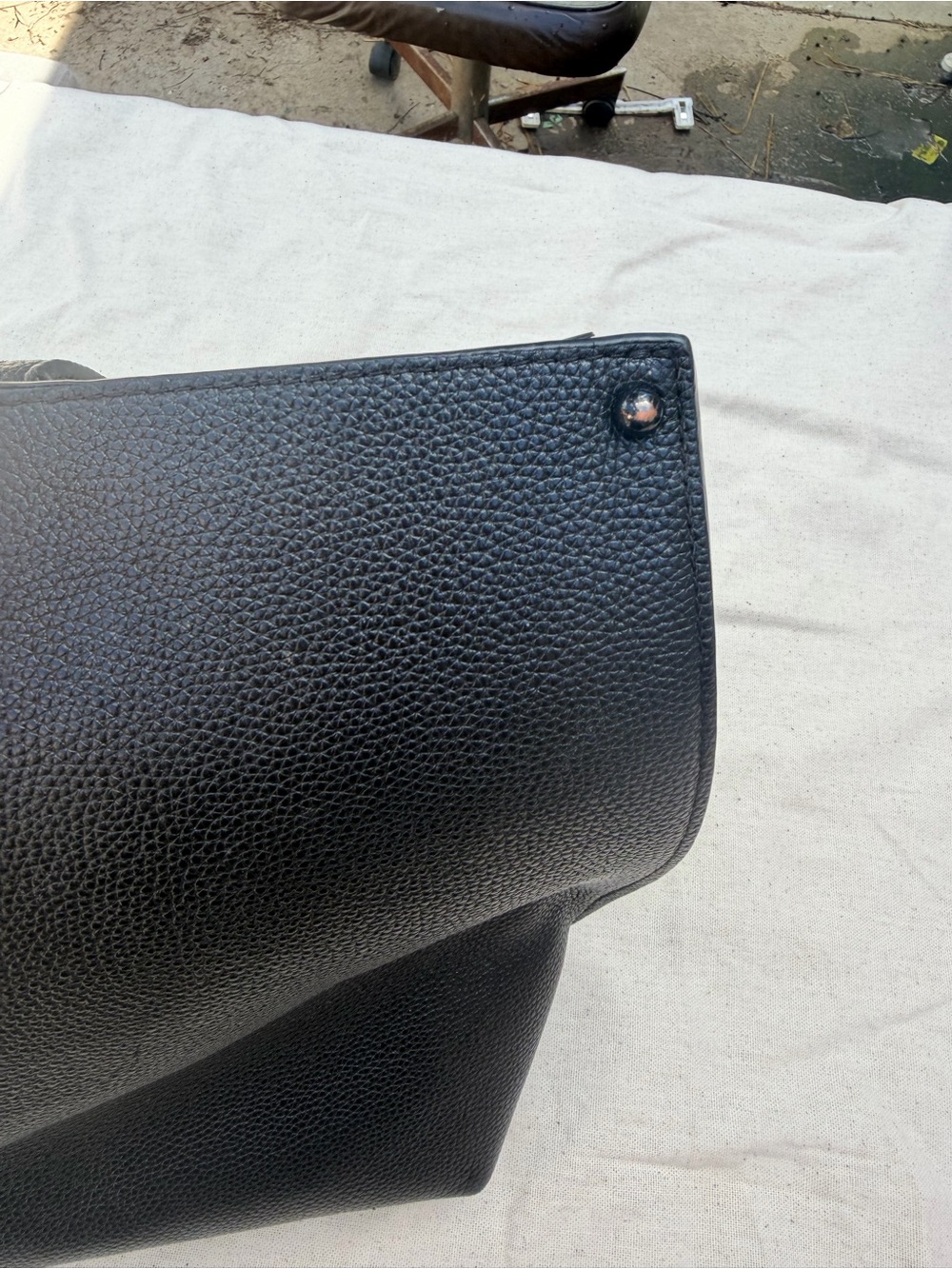Rebecca Minkoff black pebbled leather large Megan tote bag - Picture 4 of 15
